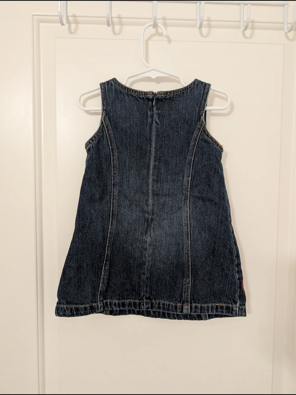 Vintage Y2K Children’s Place Denim Patchwork Jumper Dress 24M Butterfly